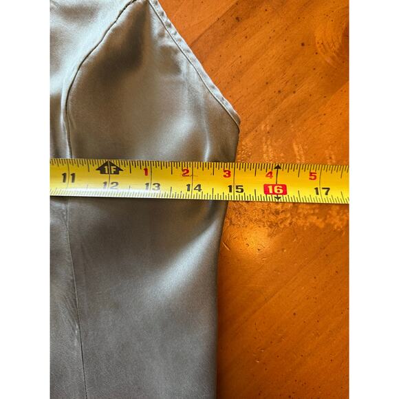 Victoria Secret 90s Gold Label Silk Slip Chemises Dress Sage Green Size Medium - Picture 9 of 10